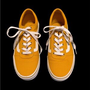 Vans Yellow and White Women's Sneakers